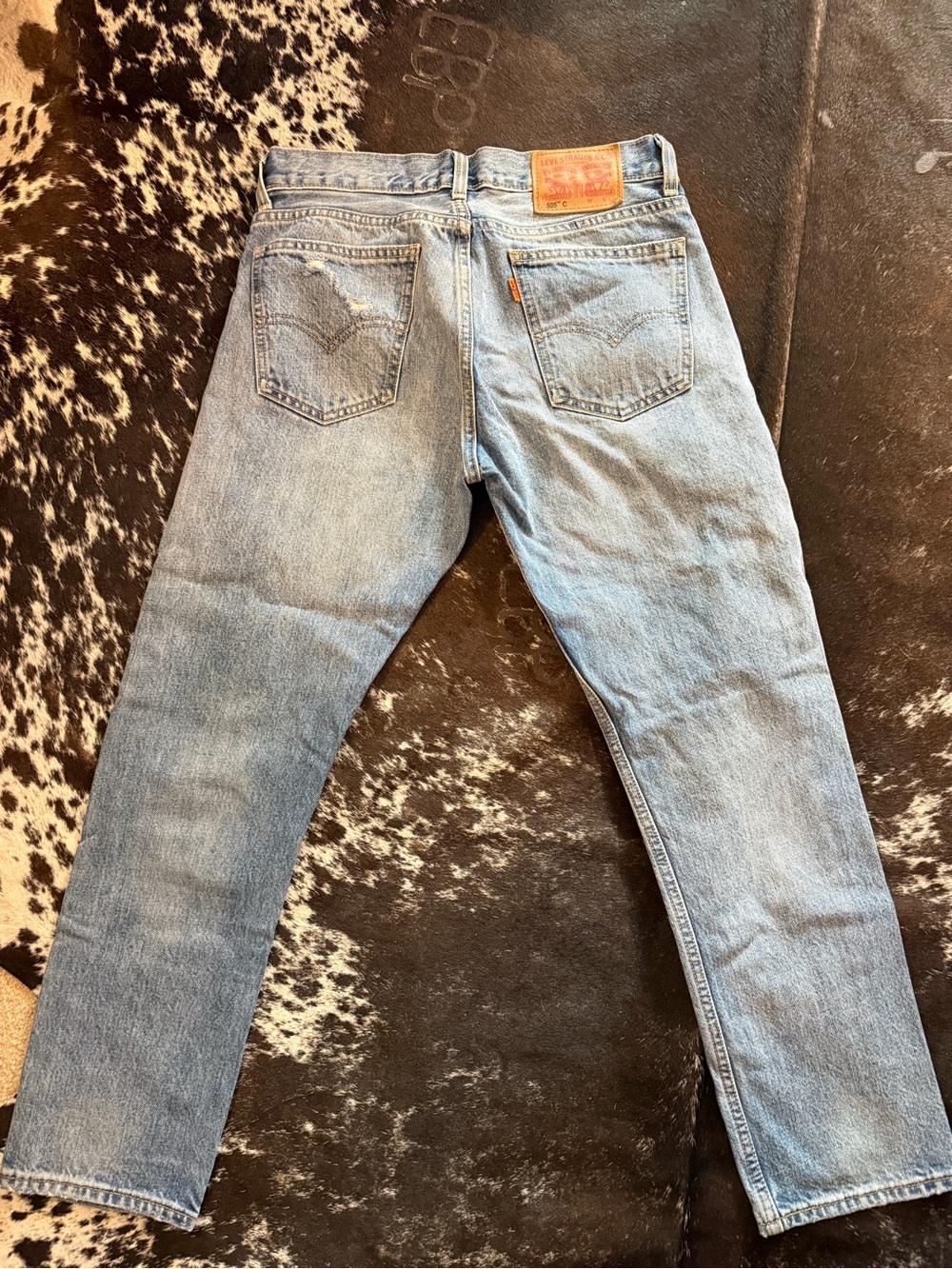 Levi's women’s 505 Light Blue Straight-Leg Denim Jeans